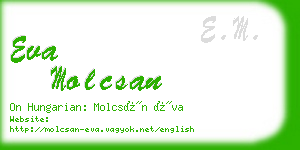 eva molcsan business card